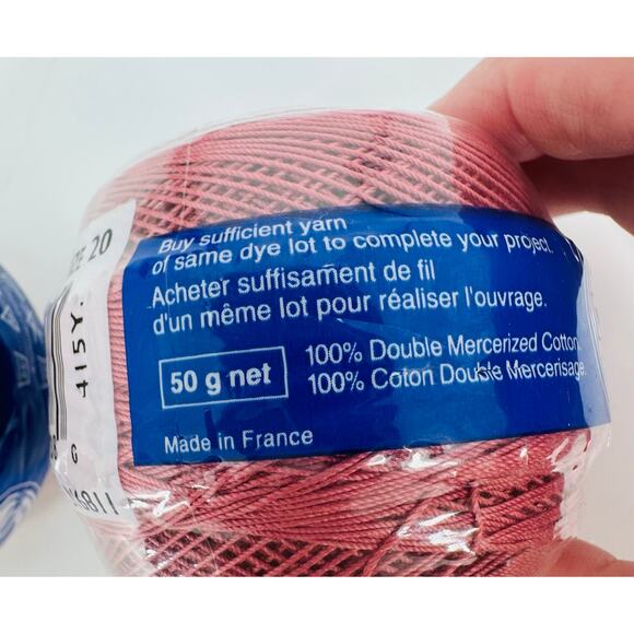 DMC Cebelia Crochet 167G 100% Mercerized Cotton Size 20 Dusty Pink 223 (2) Balls - Picture 6 of 8